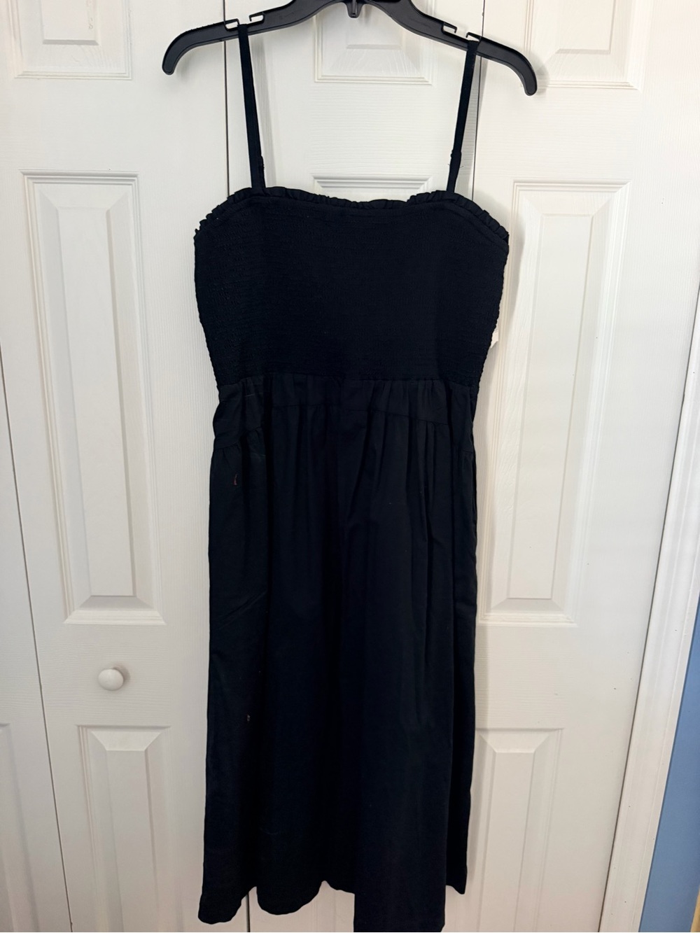 Old Navy Black Smocked Maxi Dress with Spaghetti Straps